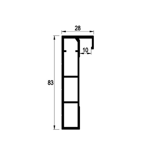 M50 1502 - E-ALUM.PROF - 1000 MM - M.ELOKSAL