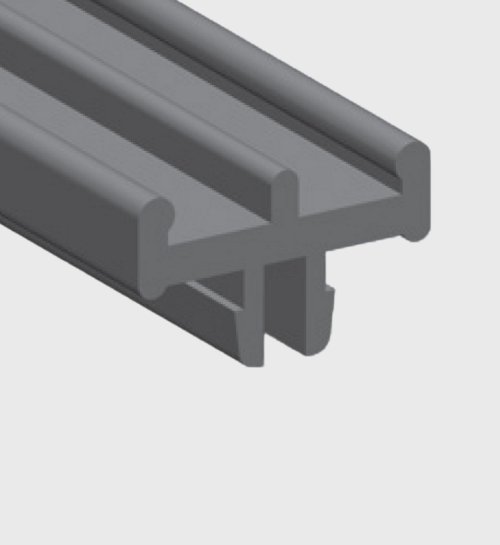 M51 0001 000 - PVC RAY PROFİLİ GRİ - 8*16 MM - 3 MT